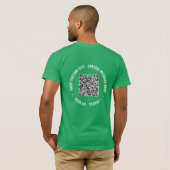 QR Code Scaninfo Aangepaste tekst Aangepast T-shir T-shirt (Achterkant volledig)