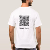 QR Code Scaninfo Aangepaste tekst Afspeeltekst T-s T-shirt (Achterkant)