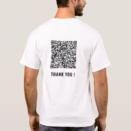 QR Code Scaninfo Aangepaste tekst Afspeeltekst T-s T-shirt (Achterkant)