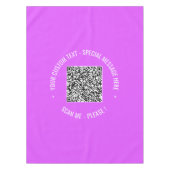 QR Code Scaninfo Aangepaste tekst en kleurentablet Tafelkleed (Voorkant)