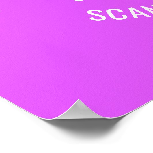 QR-code scaninfo aangepaste tekstkleuren poster af (Hoek)