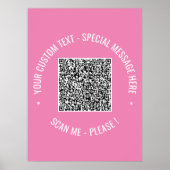 QR-code scaninfo aangepaste tekstkleuren uw poster (Voorkant)