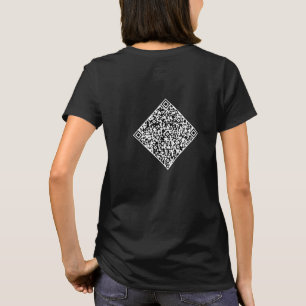QR-code scaninfo gepersonaliseerd T-shirt