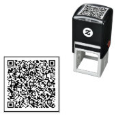QR-code scaninfo gepersonaliseerde zelfinktstempel Zelfinktende Stempel (In situ)