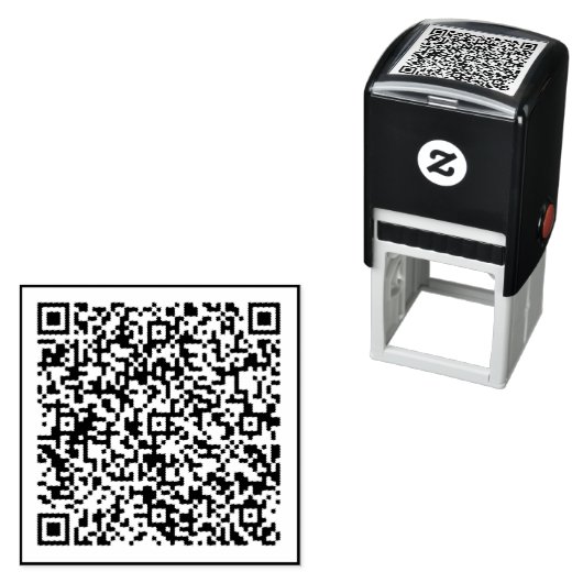 QR-code scaninfo gepersonaliseerde zelfinktstempel Zelfinktende Stempel (In situ)