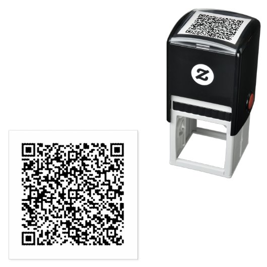 QR-code scaninfo gepersonaliseerde zelfinktstempel Zelfinktende Stempel (In situ)