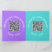 QR-code Scaninfo Tekst- en kleurenclausule Wenskaa Kaart (Binnen)