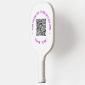 QR-code Scaninfo Tekst- en kleurenhandpalm Pickleball Paddle (Links)