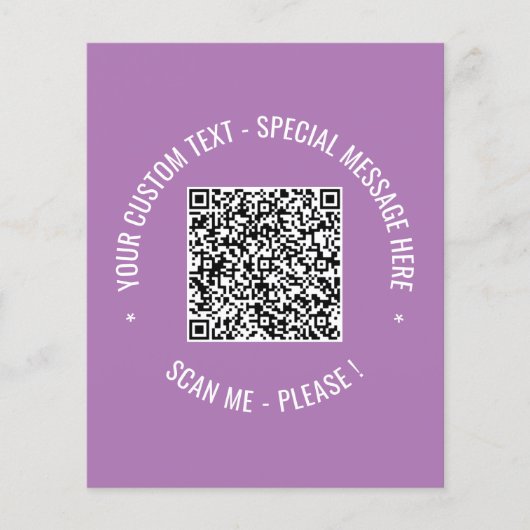 QR-code Scaninfo Tekst en reclamebrochure kleur Flyer (Voorkant)