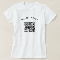 QR-code Scaninfo Tekst gepersonaliseerd Funny T-Sh