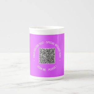 QR-code Scaninformatie Mok Aangepaste tekst en kle