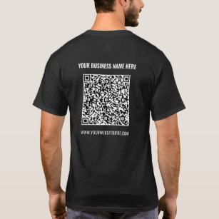 QR Code Scaninformatie Naam Website Promotie T-shi T-shirt