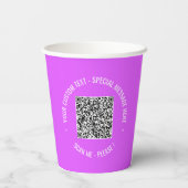 QR-code Scaninformatie Tekst- en kleurenpapierbeke Papieren Bekers (Achterkant)