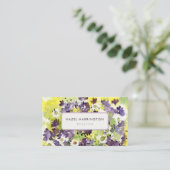 QR Code Scannable Abstracte Bloemen Waterverf Art Visitekaartje (Staand voorkant)