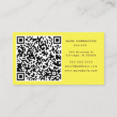 QR Code Scannable Abstracte Bloemen Waterverf Art Visitekaartje (Achterkant)