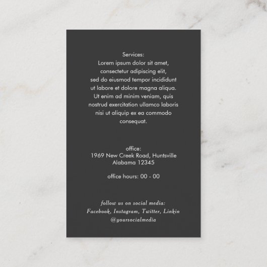 Qr code scannable barcode moderne logo foto visitekaartje (Achterkant)