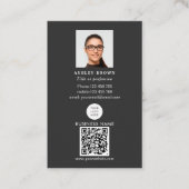 Qr code scannable barcode moderne logo foto visitekaartje (Voorkant)
