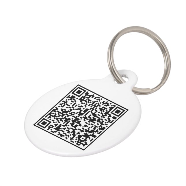 QR-code scannable bij verlies Huisdierpenning (Zijkant)