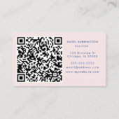 QR-code Scannable Mountains Waterverf buitenshuis Visitekaartje (Achterkant)