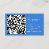 QR Code Scannable Patriottische Waterverf 4 juli Visitekaartje (Achterkant)