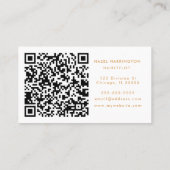 QR Code Scannable Schattige Kleurrijke Waterverf B Visitekaartje (Achterkant)