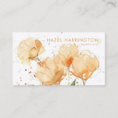 QR Code Scannable Schattige Kleurrijke Waterverf B Visitekaartje (Voorkant)