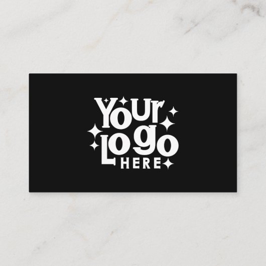 QR Code Scannable Social Media Black Business Logo Visitekaartje (Achterkant)