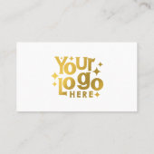 QR Code Scannable Social Media Gold Business Logo Visitekaartje (Achterkant)