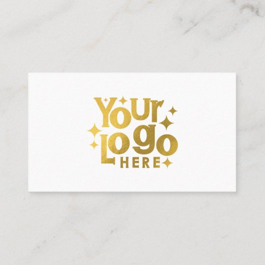 QR Code Scannable Social Media Gold Business Logo Visitekaartje (Achterkant)