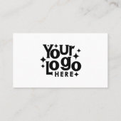 QR Code Scannable Social Media White Business Logo Visitekaartje (Achterkant)