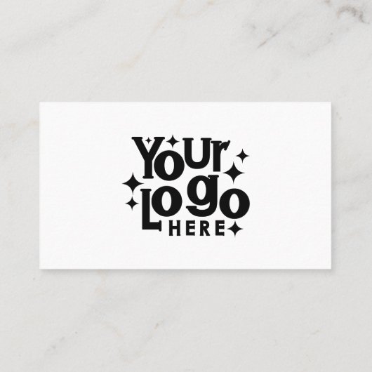 QR Code Scannable Social Media White Business Logo Visitekaartje (Achterkant)