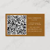 QR Code Scannable Waterverf Bloemen Boho Trendy Visitekaartje (Achterkant)