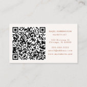 QR Code Scannable Waterverf Bloemen Boho Trendy Visitekaartje (Achterkant)
