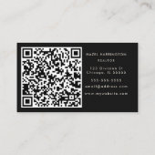 QR-code scannbaar Waterverf neutraal Visitekaartje (Achterkant)