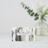 QR-code scannbare Abstracte neutrale Waterverf Art Visitekaartje (Staand voorkant)