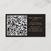 QR-code scannbare Dark Moody Abstracte Waterverf Visitekaartje (Achterkant)