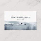 QR-code scannbare minimalistische soft grey Waterv Visitekaartje (Voorkant)