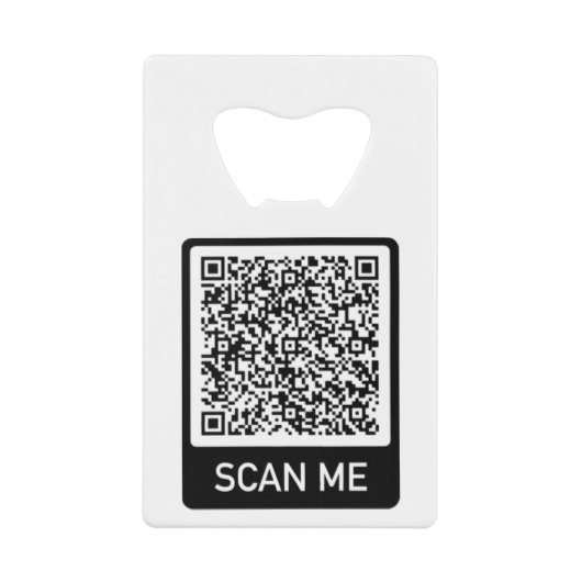 QR-code Scannen Ik heb je moderne Creditkaart Flessenopener (Voorkant)