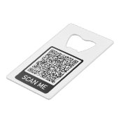 QR-code Scannen Ik heb je moderne Creditkaart Flessenopener (Voorkant Gekanteld)