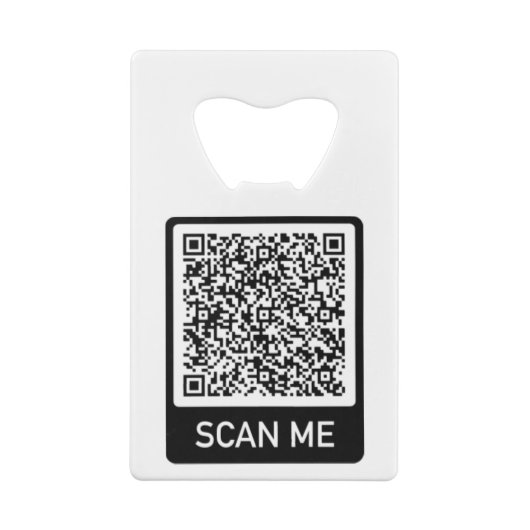 QR-code Scannen Ik heb je moderne Creditkaart Flessenopener (Achterkant)