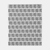 QR Code Scannen Info Aangepaste kleuren Vluchtband Fleece Deken (Voorkant)