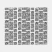 QR Code Scannen Info Aangepaste kleuren Vluchtband Fleece Deken (Voorkant (Horizontaal))