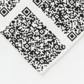 QR Code Scannen Info Aangepaste kleuren Vluchtband Fleece Deken (Hoek)
