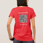 QR Code Scannen Info Aangepaste tekst Business T-S T-shirt (Achterkant)