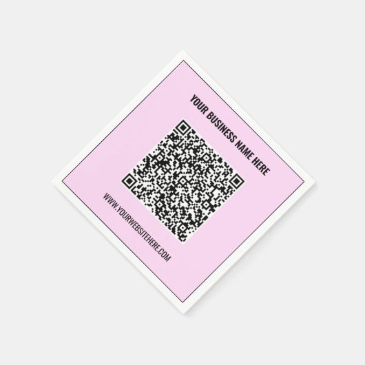 QR Code Scannen Info Aangepaste tekst en kleuren l Servet (Hoek)