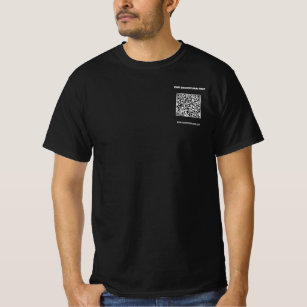 QR Code Scannen Info Aangepaste tekst en kleuren T T-shirt