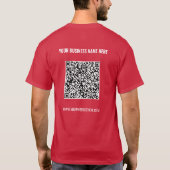 QR Code Scannen Info Aangepaste tekst en kleuren T T-shirt (Achterkant)
