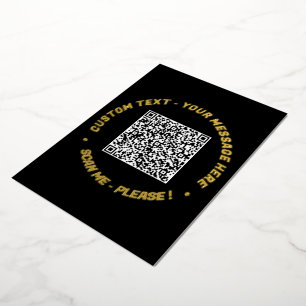 QR Code Scannen Info Aangepaste tekst Folie Wenska Feestdagenkaart