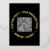 QR Code Scannen Info Aangepaste tekst Folie Wenska Feestdagenkaart (Voorkant)
