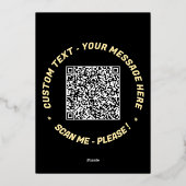 QR Code Scannen Info Aangepaste tekst Folie Wenska Feestdagenkaart (Achterkant)